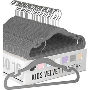Premium Velvet Non-Slip Kids heavy duty space saving Clothing Hangers 25 Pck